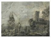 Vernet J Marinha - Cena De Pescadores E Barcos Vernet J Marinha - Cena De Pescadores E Barcos