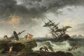 VERNET Joseph A Harbour Scene At Sunset; And A Shipwreck On A Rocky Coast VERNET Joseph A Harbour Scene At Sunset; And A Shipwreck On A Rocky Coast