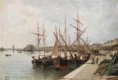 VERNIER Emile Louis Im Hafenvon Nantes VERNIER Emile Louis Im Hafenvon Nantes