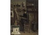 VEYRASSAT Jules Jacques Le Peintre Chaigneau Dans I'atelier De Barbizon VEYRASSAT Jules Jacques Le Peintre Chaigneau Dans I'atelier De Barbizon