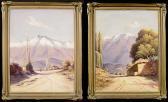 VIAL F. A Mountainous Landscape With A Figure On Horseback; A Mountainous Landscape With A Figure And A Cart (a Pair) VIAL F. A Mountainous Landscape With A Figure On Horseback; A Mountainous Landscape With A Figure And A Cart (a Pair)