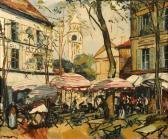 VIGON Louis Jacques Paris, La Place Du Tertre VIGON Louis Jacques Paris, La Place Du Tertre