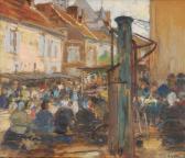 VILLARD Antoine Busy Street Scene VILLARD Antoine Busy Street Scene
