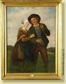 VILLERS de Adolphe Couple De Paysans Endimanchés VILLERS de Adolphe Couple De Paysans Endimanchés