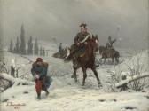 VILLEVALDE Bogdan Pavlovich Uhlans Rounding Up The Prisoners VILLEVALDE Bogdan Pavlovich Uhlans Rounding Up The Prisoners
