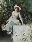 VINEA Francesco Fanciulla Con Fiori VINEA Francesco Fanciulla Con Fiori