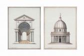VISENTINI Antonio Tempio Di Nimes In Francia; Together With Faciata Della Prospetivo Nel Palazo Sapda In Roma; And Tempio Della Sibbila Ativoli; And Tempio Dantoninoe Faustina In Roma; And Tempio Della Dea Vestale In Roma; And Tempio Di Nimes In Francia VISENTINI Antonio Tempio Di Nimes In Francia; Together With Faciata Della Prospetivo Nel Palazo Sapda In Roma; And Tempio Della Sibbila Ativoli; And Tempio Dantoninoe Faustina In Roma; And Tempio Della Dea Vestale In Roma; And Tempio Di Nimes In Francia
