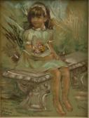 VITTI Giovanni Bimba Con Mazzo Di Fiori VITTI Giovanni Bimba Con Mazzo Di Fiori