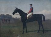 VOLKERS Emil Jockey Auf Seinem Pferd In Weiter Landschaft VOLKERS Emil Jockey Auf Seinem Pferd In Weiter Landschaft