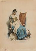 von COURTEN Angelo Ortraitps Of Young Women: von COURTEN Angelo Ortraitps Of Young Women: