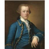 von MARON Anton Portrait Of A Gentleman, Half Length, Wearing A Blue Coat Andwaistcoat, Holding A Hat von MARON Anton Portrait Of A Gentleman, Half Length, Wearing A Blue Coat Andwaistcoat, Holding A Hat