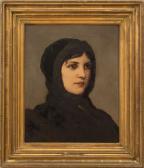 von MAX Gabriel Cornelius Portrait Of A Girl In Black von MAX Gabriel Cornelius Portrait Of A Girl In Black
