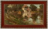 VON MUNKACSY Mihaly Am Mühlteich VON MUNKACSY Mihaly Am Mühlteich
