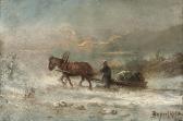 VORONKOV Vassili Egorovich A Troika In The Snow VORONKOV Vassili Egorovich A Troika In The Snow
