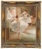VRBOVA-STEFKOVA Miloslava Junge Ballettänzerinnen In Der Garderobe VRBOVA-STEFKOVA Miloslava Junge Ballettänzerinnen In Der Garderobe