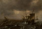 VRIES de Jacob Feyt A Dutch Fleet Of Sailing Ships In High Seas VRIES de Jacob Feyt A Dutch Fleet Of Sailing Ships In High Seas