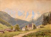 W Wooland A Landscape With A Boat On A Loch; Also A Watercolor By Another Hand Of An Alpine Landscape W Wooland A Landscape With A Boat On A Loch; Also A Watercolor By Another Hand Of An Alpine Landscape