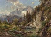 WAAGEN Adalbert Gebirgslandschaften Mit Blick Auf Den Watzmann WAAGEN Adalbert Gebirgslandschaften Mit Blick Auf Den Watzmann