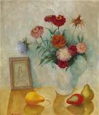 WACH Aloys Ludwig Blumenstilleben Mit Obst U. Bild WACH Aloys Ludwig Blumenstilleben Mit Obst U. Bild