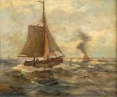 WACKER-ELSEN Hans Fischerboote Auf Dem Meer WACKER-ELSEN Hans Fischerboote Auf Dem Meer