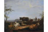WAGENBAUER Max Joseph Weidevieh Vor Weiter Landschaft WAGENBAUER Max Joseph Weidevieh Vor Weiter Landschaft