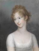WAGENER Friedrich Erhard Portrait Of Charlotte Friederike Von Mecklenburg-schwerin In A White Dress WAGENER Friedrich Erhard Portrait Of Charlotte Friederike Von Mecklenburg-schwerin In A White Dress