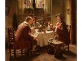 wagner fritz Niederländisches Interieur Mit Alten Kapitänen Am Tisch wagner fritz Niederländisches Interieur Mit Alten Kapitänen Am Tisch