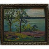 WAGNER Herbert William Fall Lake Scene WAGNER Herbert William Fall Lake Scene
