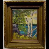 WAGNER Herbert William Lake Through Birch Trees WAGNER Herbert William Lake Through Birch Trees
