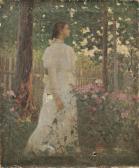 WAGNER Jacob Woman In White In A Garden WAGNER Jacob Woman In White In A Garden