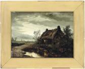 WAGSTAFF Samuel A Cottage By Moonlight; And Night-time By The Lake WAGSTAFF Samuel A Cottage By Moonlight; And Night-time By The Lake