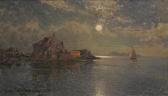 WAHLBERG Alfred Kustlandskap I Månsken WAHLBERG Alfred Kustlandskap I Månsken