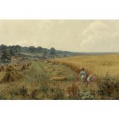 WAITE Edward Wilkins Picking Poppies In Flower-fringed Fields WAITE Edward Wilkins Picking Poppies In Flower-fringed Fields