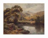 WALBOURN Ernest Charles Figures Alongside A Lake In A Mountainous Landscape WALBOURN Ernest Charles Figures Alongside A Lake In A Mountainous Landscape