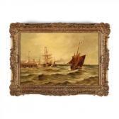 WALBOURN Ernest Charles Port Scene With Ships WALBOURN Ernest Charles Port Scene With Ships