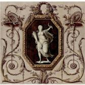 WALDORP Jan Gerard Trompe L'oeil With Demeter In A Painted Cartouche WALDORP Jan Gerard Trompe L'oeil With Demeter In A Painted Cartouche