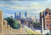 WALKER ALEX Town Scene With Figures WALKER ALEX Town Scene With Figures