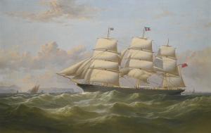 Samuel Walters - The British Merchantman Clifford In A Stiff Breeze