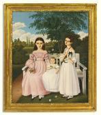 WALTON Henry Portrait Of Three Children In A Landscape WALTON Henry Portrait Of Three Children In A Landscape