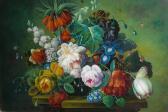WANN PETER Still Life Of Flowers On A Ledge WANN PETER Still Life Of Flowers On A Ledge