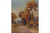 WARBURTON Samuel Rural Lane With Figure WARBURTON Samuel Rural Lane With Figure