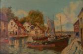 WARD William W. Dock Scene WARD William W. Dock Scene