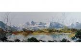 WARREN Charles Wyatt Snowdon From Llyn Padarn In Winter WARREN Charles Wyatt Snowdon From Llyn Padarn In Winter