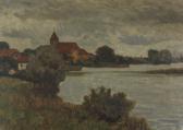 WASSILY Paul Blick Auf Eine Am See Liegende Kirche In Schleswig-holstein WASSILY Paul Blick Auf Eine Am See Liegende Kirche In Schleswig-holstein