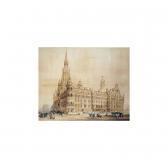 WATERHOUSE Alfred A Perspective Drawing Of Manchester Town Hall WATERHOUSE Alfred A Perspective Drawing Of Manchester Town Hall