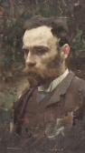 WATERHOUSE John William Shoulder Length Self Portrait WATERHOUSE John William Shoulder Length Self Portrait