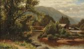 WATERS George W. Landscape With Lumber Mill WATERS George W. Landscape With Lumber Mill