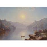 WATERS George W. River Landscape At Daybreak WATERS George W. River Landscape At Daybreak