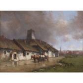 WATSON Homer Ransford Horse And Cart With Cottage Under Stormy Sky WATSON Homer Ransford Horse And Cart With Cottage Under Stormy Sky