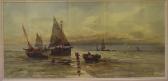 WATTS A. A Seascape With Sailing Boats WATTS A. A Seascape With Sailing Boats